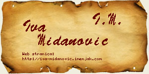 Iva Midanović vizit kartica